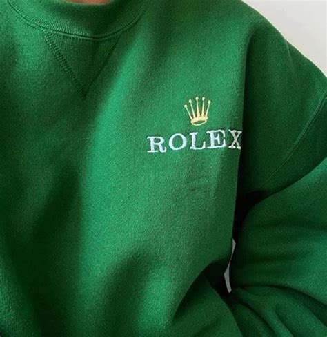 rolex hoodie green|green rolex sweatshirt.